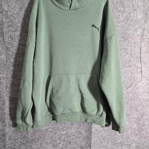 Puma SE Fit Warm Cell Hoodie Mens Sz XXL Green Pullover Logo Solid - Picture 2 of 16